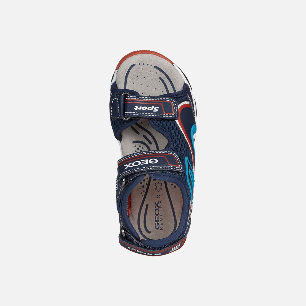 Sandales Geox Android - Bleu Marine/Rouge - Garcon 169534-VZB